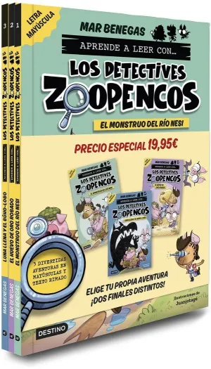 PACK SIMPLE LOS DETECTIVES ZOOPENCOS 1-3 EN LETRA