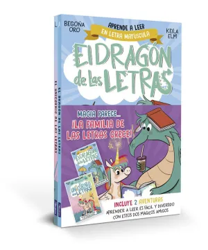 EL DRAGÓN DE LAS LETRAS - MAGIA PARECE... ¡LA FAMILIA DE LAS LETRAS CRECE! PACK CON DOS LIBROS DEL UNICORNIO Y EL DRAGÓN DE LAS LETRAS